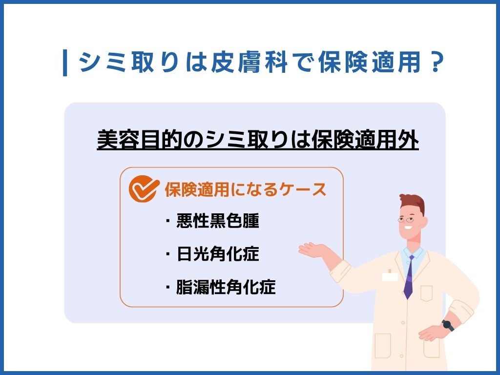 シミ取りは皮膚科で保険適用される?東京の保険診療を解説