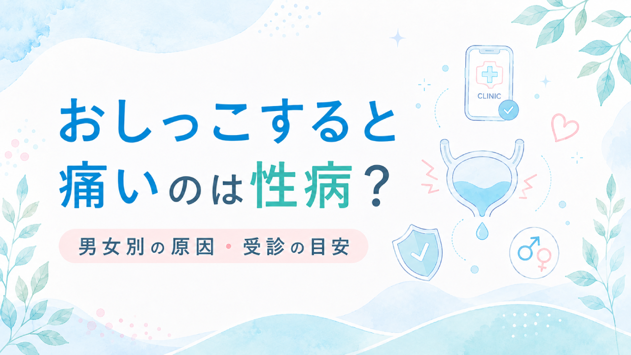 おしっこすると痛いのは性病？男女別に考えられる原因・症状・受診の目安を解説