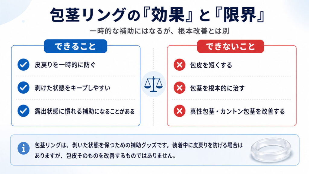 包茎リングの効果と限界