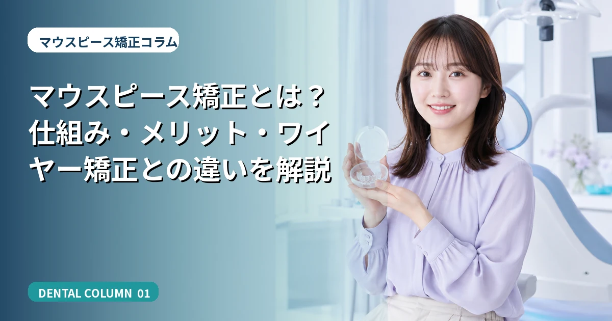 マウスピース矯正とは？仕組み・メリット・ワイヤー矯正との違いを解説