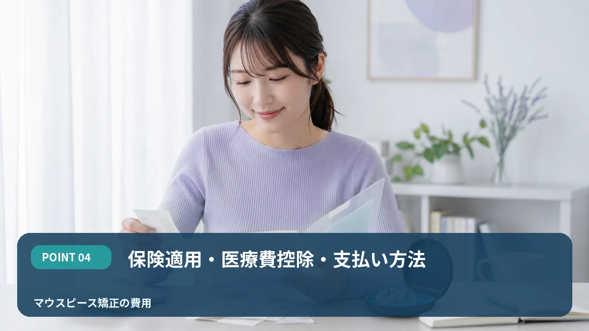 保険適用・医療費控除・支払い方法を解説するイメージ