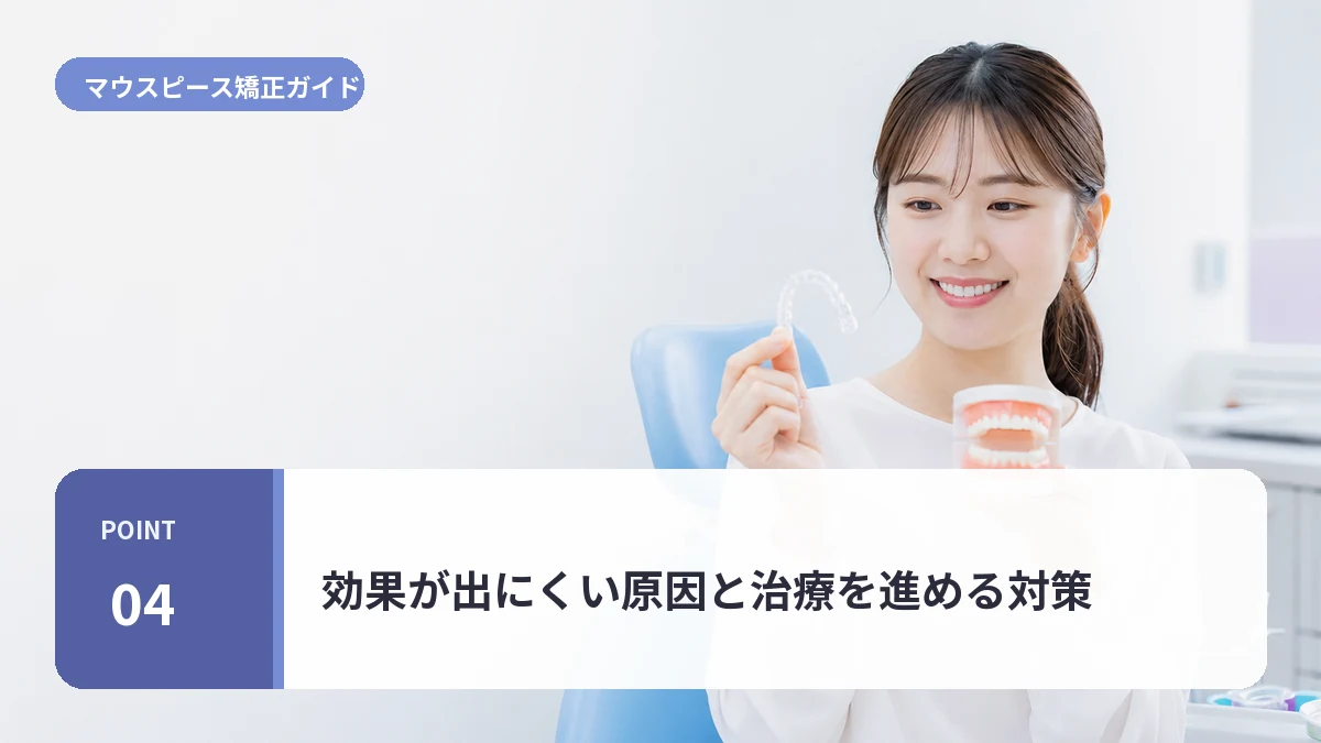 効果が出にくい原因と治療を進める対策について説明する20代前半女性のイメージ